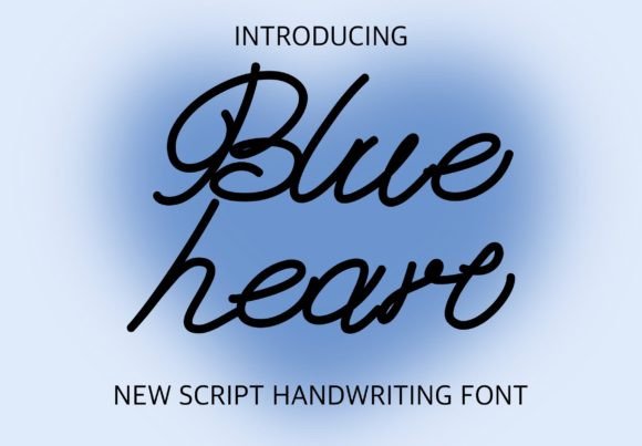 Blue Heart Font: A Handwritten Typeface for Creative Projects