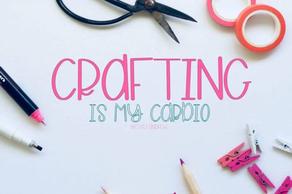Crafting is My Cardio: A Charming Script Font for Creative Projects