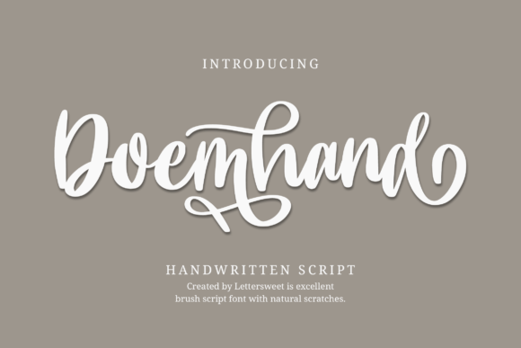 Doemhand Font for Romantic Branding and Handwritten Typography
