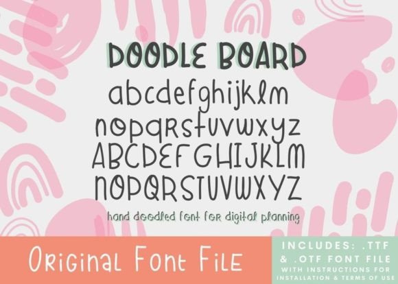 Doodle Board Font for Creative Web Design and Print Projects