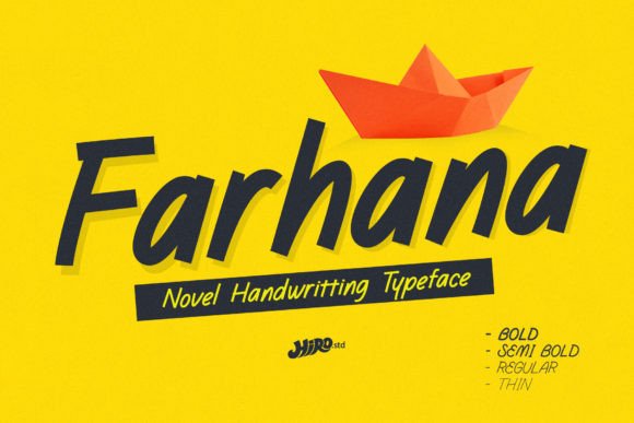 Farhana Font: A Handwritten Typeface for Business Branding