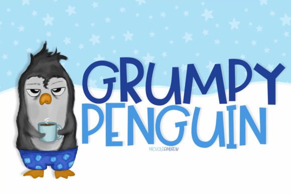 Grumpy Penguin Font for Web Design and Digital Branding