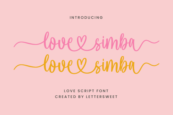 Love Simba Font: A Script Handwritten Typeface for Creative Makers