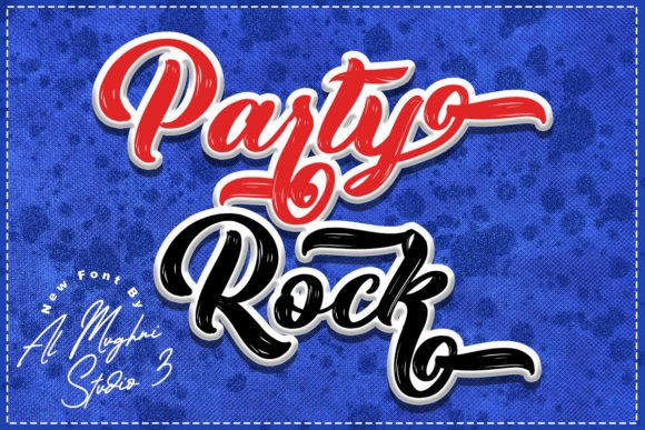 Party Rock Font: Retro Handwritten Style for Digital Design