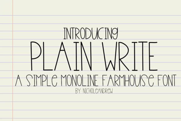 Plain Write Font: A Handwritten Typeface for Farmhouse-Inspired Campaigns