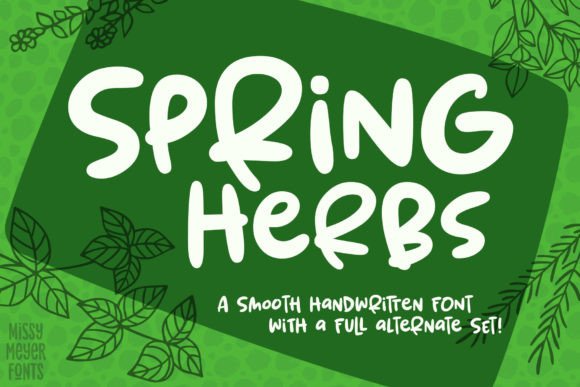 Spring Herbs Font: Whimsical Typography for Memorable Marketing