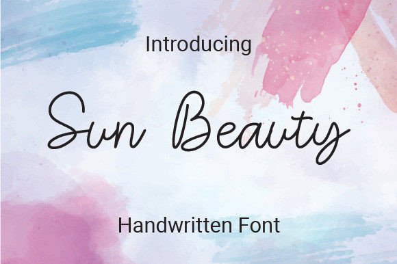 Sun Beauty: A Handwritten Font for Thoughtful Design